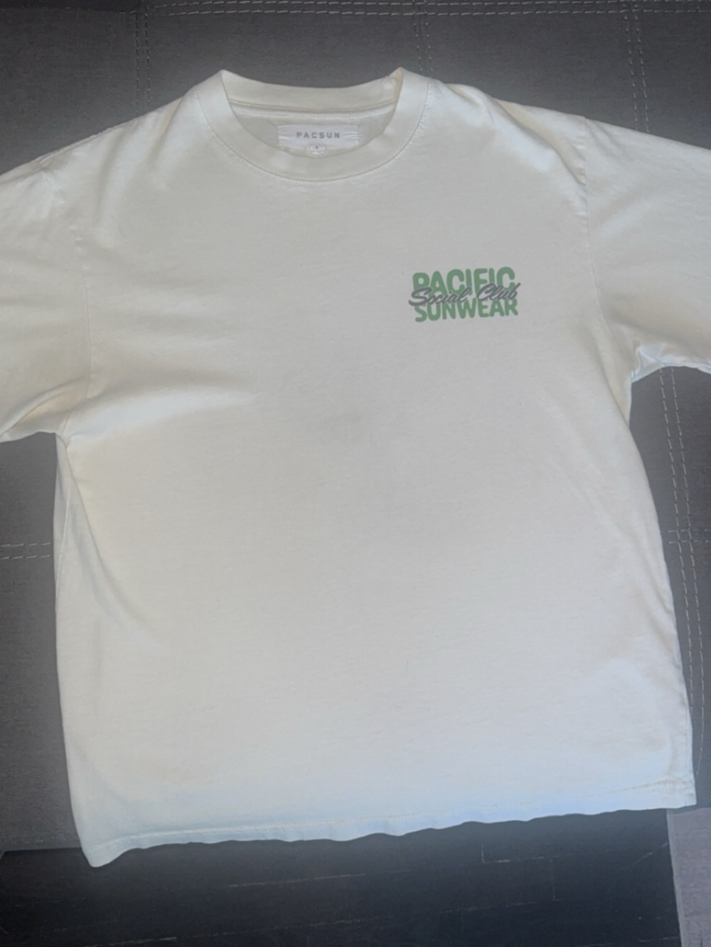 PacSun White Crewneck Logo T-Shirt